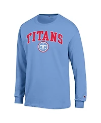 Champion Men's Light Blue Tennessee Titans Arch Over Logo Long Sleeve T-Shirt