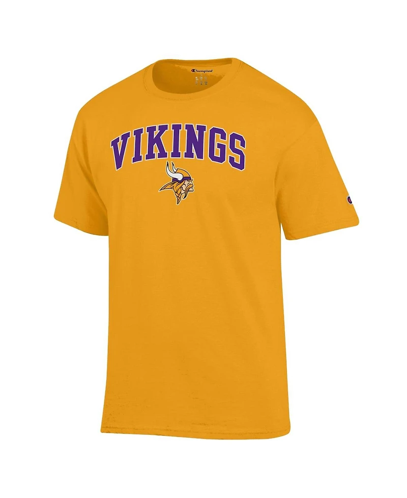 Champion Men's Gold Minnesota Vikings Arch Over Logo T-Shirt