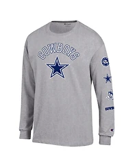 Champion Men's Heather Gray Dallas Cowboys Seal Long Sleeve T-Shirt
