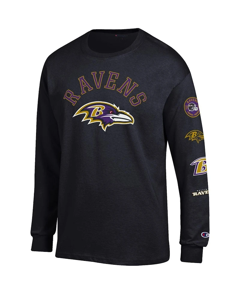 Champion Men's Black Baltimore Ravens Seal Long Sleeve T-Shirt