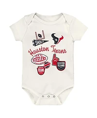 Outerstuff Boys and Girls 3 Piece Houston Texans Littlest Player Bodysuit Set