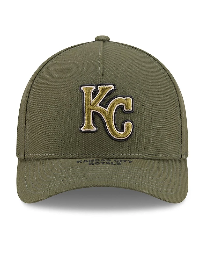 New Era Big Boys and Girls Olive Kansas City Royals 2026 Armed Forces Day 9FORTY M-Crown Adjustable Hat