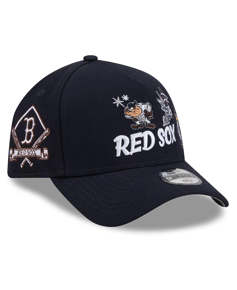 New Era Big Boys and Girls Navy Boston Red Sox Looney Tunes A-Frame 9FORTY Adjustable Hat