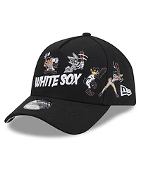New Era Big Boys and Girls Black Chicago White Sox Looney Tunes A-Frame 9FORTY Adjustable Hat