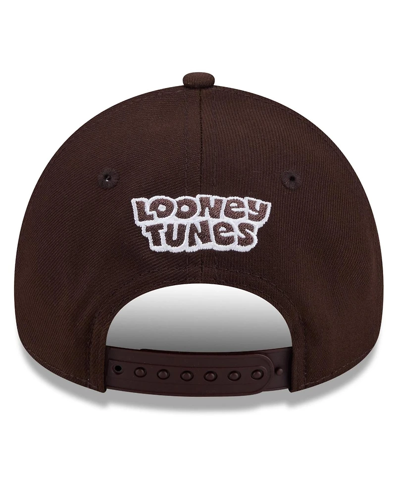 New Era Big Boys and Girls Brown San Diego Padres Looney Tunes A-Frame 9FORTY Adjustable Hat
