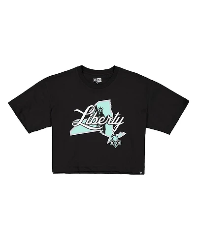 New Era Women's Black York Liberty 2026 Wnba Draft Hometown Boxy T-Shirt