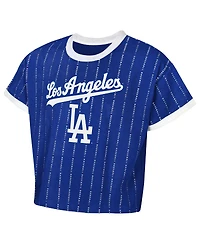 Outerstuff Big Girls Royal Los Angeles Dodgers Tech Keeper Fashion T-Shirt