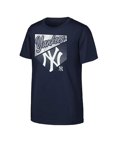 Outerstuff Big Boys and Girls Navy New York Yankees Prime Plate T-Shirt