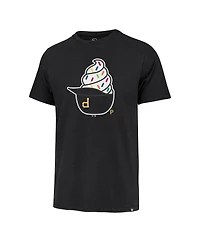 '47 Brand Men's Black Pittsburgh Pirates Ice Cream Helmet Franklin T-Shirt
