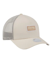 New Era Women's Light Beige Chicago White Sox Tonal Patch 9FORTY M-Crown A-Frame Trucker Adjustable Hat