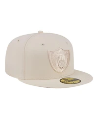 New Era Men's Cream Las Vegas Raiders Color Pack 59FIFTY Fitted Hat