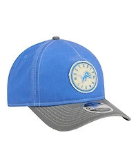 New Era Men's Blue/Gray Detroit Lions 9FORTY Felt A-Frame Adjustable Hat