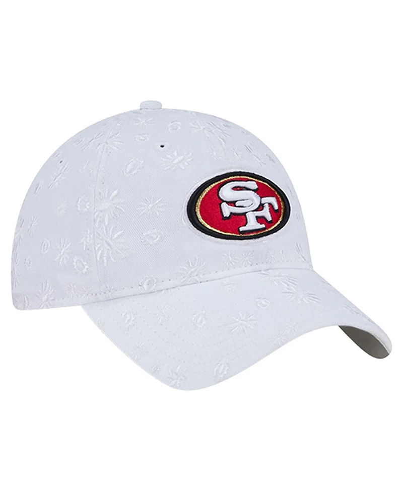 New Era Women's White San Francisco 49ers Floral 9TWENTY Adjustable Hat