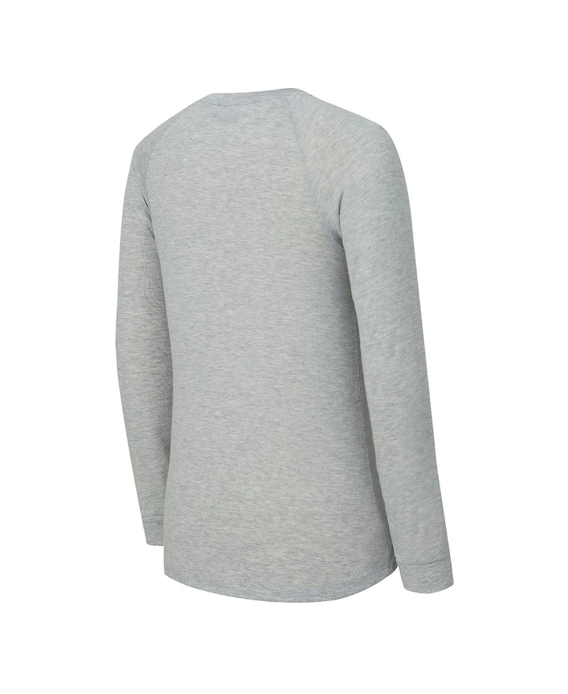 Concepts Sport Women's Heather Gray/Burgundy Washington Commanders Regulate Plaid Long-Sleeve T-Shirt and Shorts Sleep Set