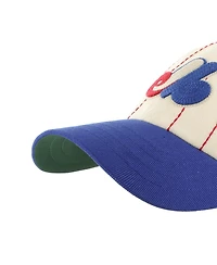 '47 Brand Men's x Rawlings Natural/Royal Montreal Expos Pinstripe Clean Up Adjustable Hat