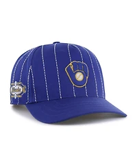 '47 Brand Men's x Rawlings Royal Milwaukee Brewers Pinstripe Hitch Adjustable Hat