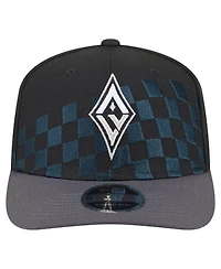 New Era Men's and Women's  Black Las Vegas Aces 9SEVENTY Checkerboard Print Adjustable Hat