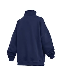Pressbox Women's Navy Penn State Nittany Lions Oversized Mock Neck Sweatshirt
