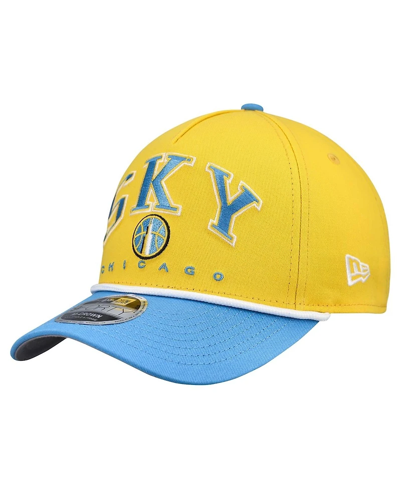 New Era Men's Yellow Chicago Sky Bold Arch Coolera 9FORTY A-Frame M-Crown Adjustable Hat