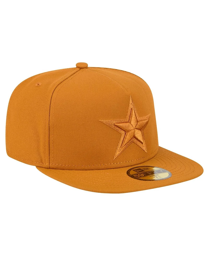 New Era Men's Brown Dallas Cowboys Color Pack A-Frame 59FIFTY Fitted Hat