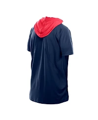 New Era Men's Navy Houston Texans Combine Authentic Hooded Raglan Short-Sleeve T-Shirt