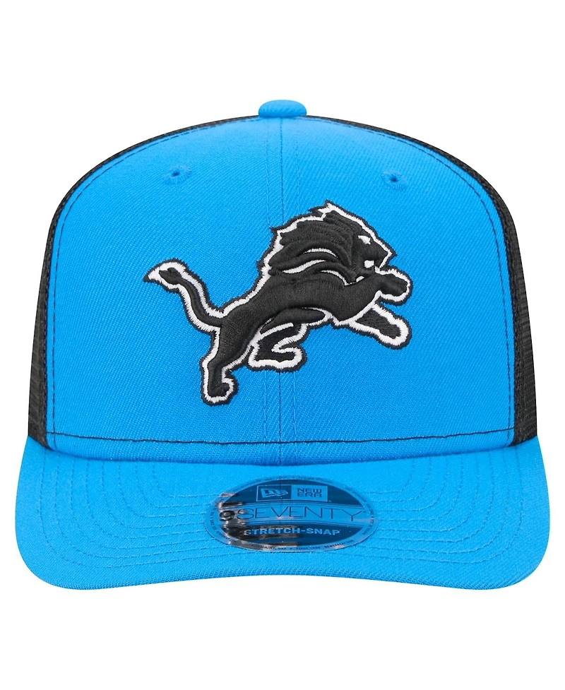 New Era Men's Blue Detroit Lions 9SEVENTY Trucker Adjustable Hat