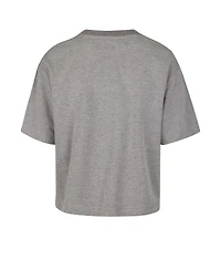 '47 Brand Women's Gray Phoenix Suns Pivot Drop Needle Cropped T-Shirt