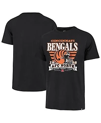 '47 Brand Men's Black Cincinnati Bengals Stripe Splash Franklin Throwback T-Shirt