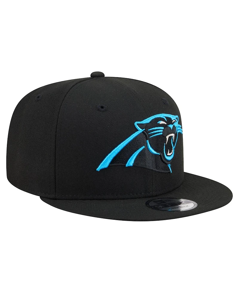New Era Men's Black Carolina Panthers 9FIFTY Snapback Hat