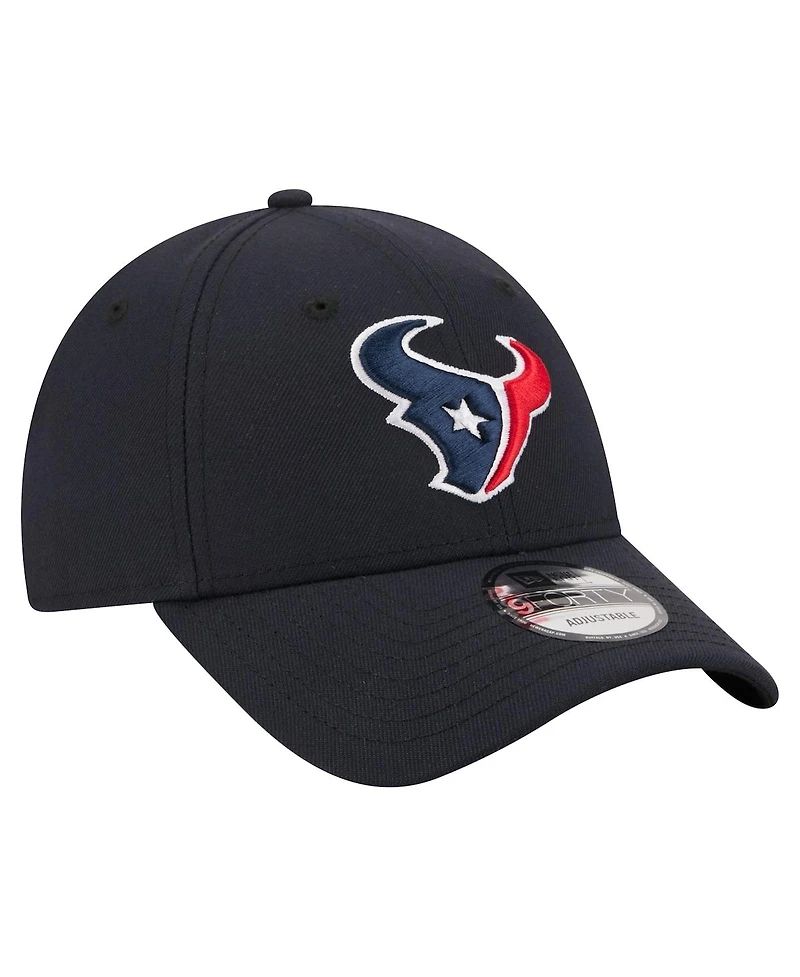 New Era Men's Navy Houston Texans Core Team 9FORTY Adjustable Hat