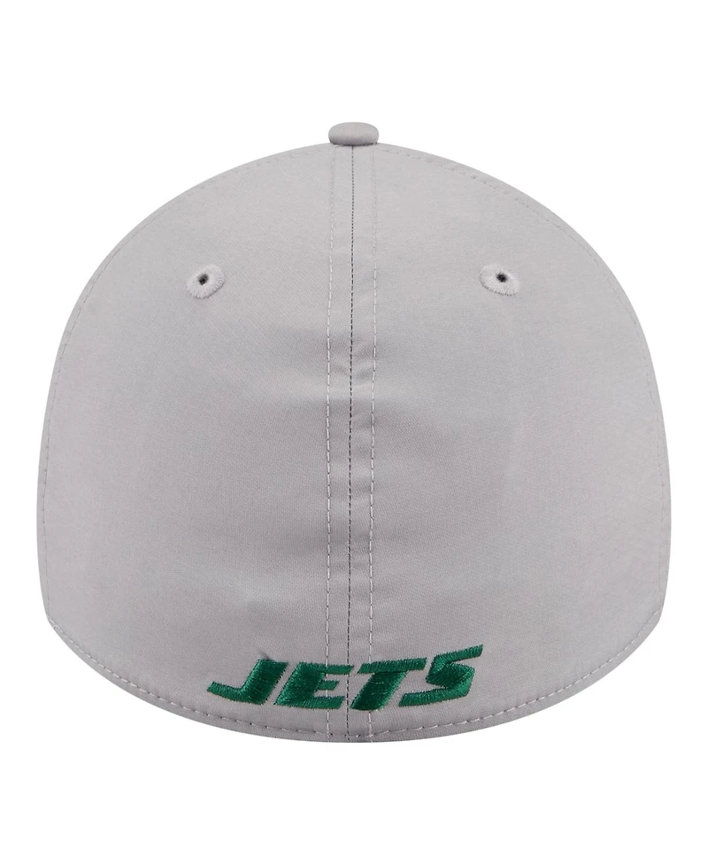 New Era Men's Gray New York Jets Perforated 39THIRTY Flex Hat