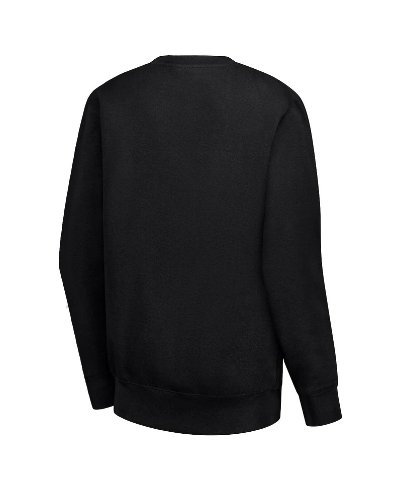 G-iii 4Her by Carl Banks Women's Black Minnesota Wild Filigree Team Graphic Fleece Pullover Sweatshirt