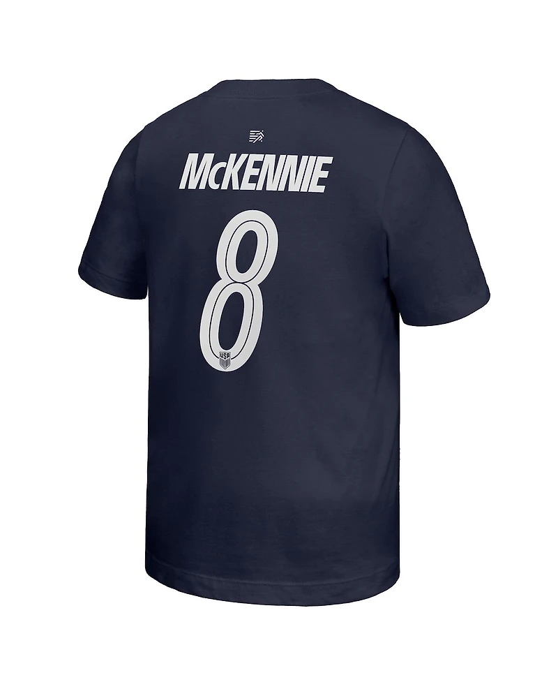 Nike Big Boys and Girls Weston McKennie Navy Usmnt Away Player Name Number T-Shirt