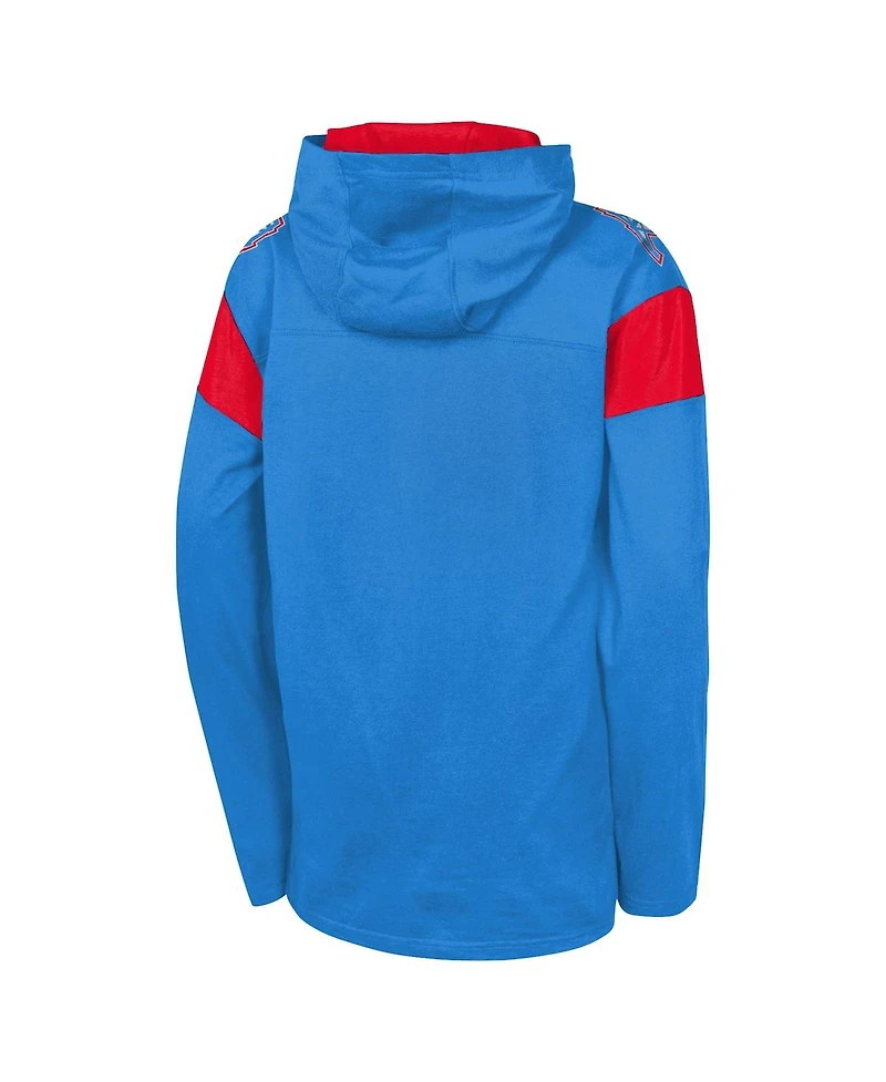 Outerstuff Big Boys and Girls Light Blue Houston Oilers The Champ is Here Retro Long Sleeve Hoodie T-Shirt