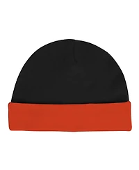 Outerstuff Baby Boys and Girls 2- Piece Cincinnati Bengals Dynamic Duo Bodysuit Bib Knit Hat Set