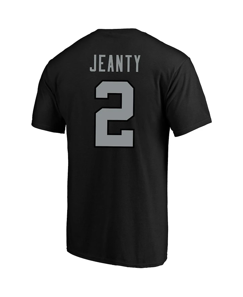 Fanatics Men's Ashton Jeanty Black Las Vegas Raiders Big Tall Player Name Number T-Shirt