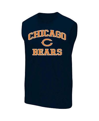 Fanatics Men's Navy Chicago Bears Big Tall Hart Soul Muscle Tank Top