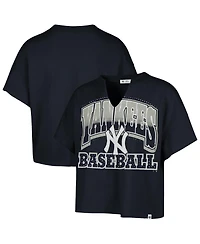 '47 Brand Women's Navy New York Yankees Plus Win Big Oversized Notch-Neck T-Shirt
