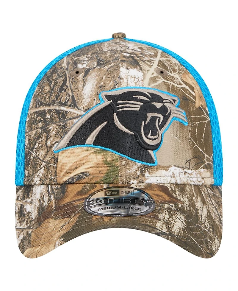 New Era Men's Realtree Camo/Blue Carolina Panthers Active 39THIRTY Flex Hat