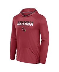 Fanatics Men's Cardinal Arizona Cardinals Transitional Defender Hoodie Long Sleeve T-Shirt