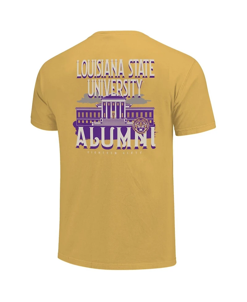 Image One Men's and Women's Gold Lsu Tigers Comfort Colors Campus Alumni T-Shirt