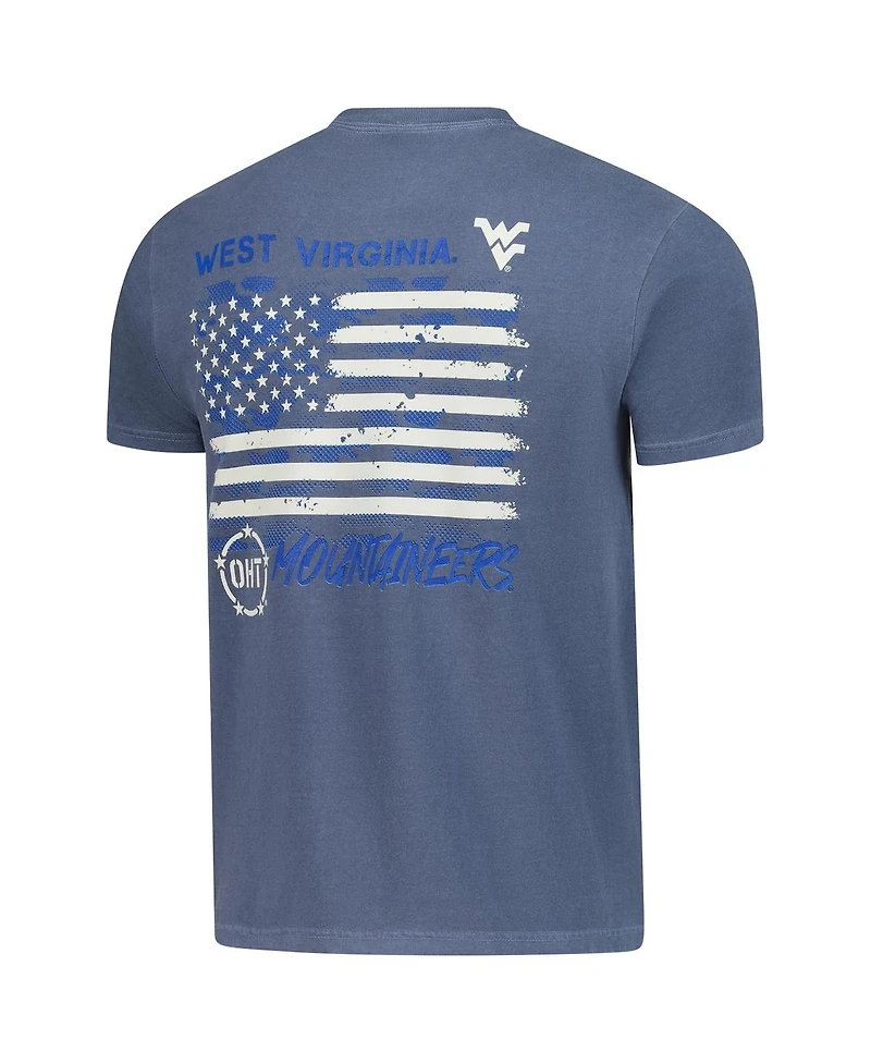 Image One Men's Navy West Virginia Mountaineers Comfort Colors Oht Camo Overlay T-Shirt