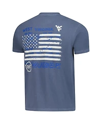 Image One Men's Navy West Virginia Mountaineers Comfort Colors Oht Camo Overlay T-Shirt