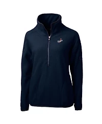 Cutter & Buck Women's Navy Los Angeles Dodgers Cascade Eco Sherpa Fleece Half-Zip Pullover Jacket