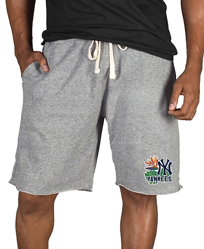 Concepts Sport Men's Gray New York Yankees Mainstream Tri-Blend Shorts