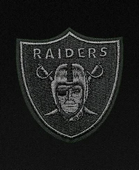Antigua Men's Black Las Vegas Raiders Tonal Logo Tribute Quarter-Zip Pullover Top