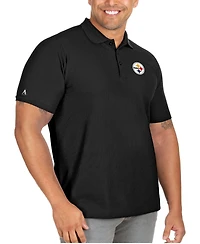 Antigua Men's Black Pittsburgh Steelers Big Tall Legacy Pique Polo Shirt