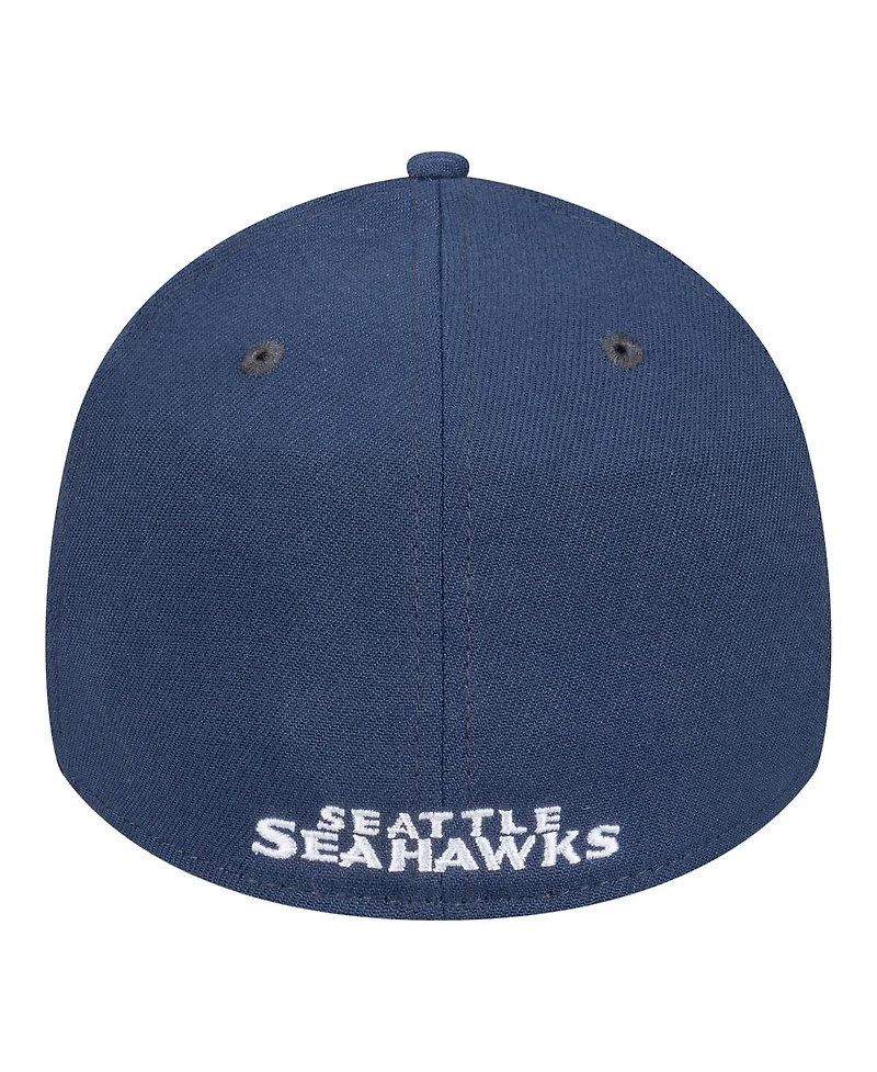 New Era Men's College Navy Seattle Seahawks Core Team 39THIRTY Flex Hat