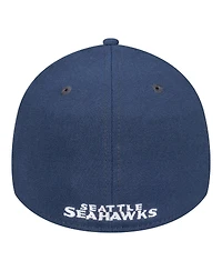 New Era Men's College Navy Seattle Seahawks Core Team 39THIRTY Flex Hat