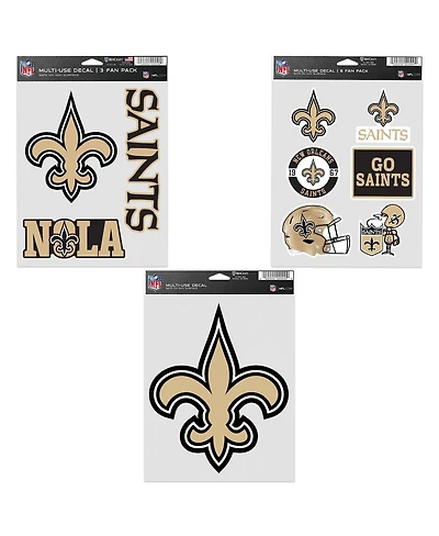 Wincraft New Orleans Saints Three-Pack Fan Decal Set